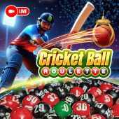 Cricket Ball Roulette themed wheel live cover