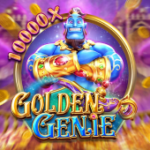 Golden Genie lamp slot cover with purple smoke
